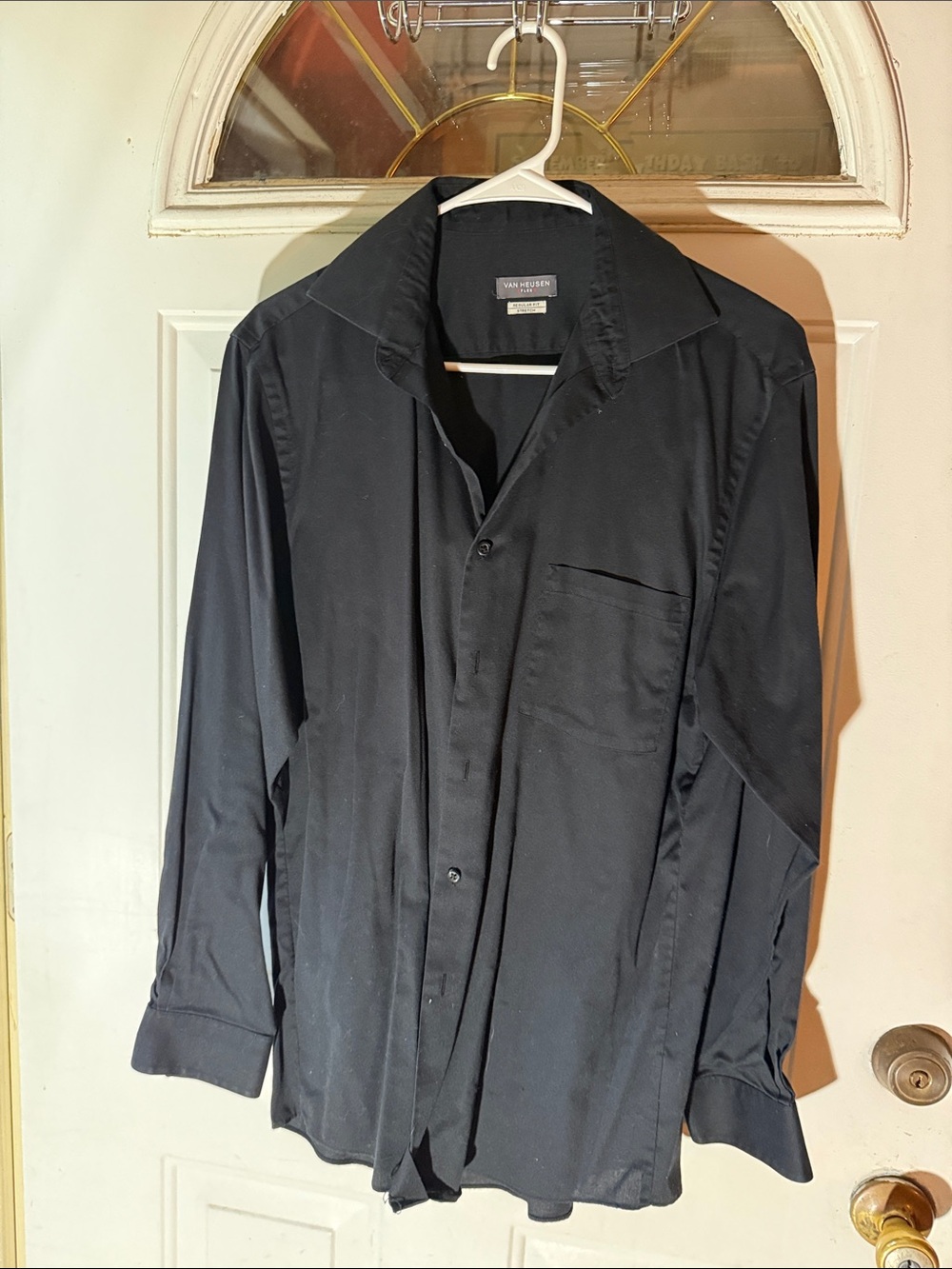 Van Heusen Black Button down Dress Shirt